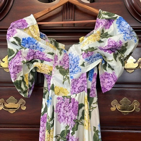 New Mar a Mar Ensencia Floral Hydrangea Satin Dress size Medium - Picture 10 of 15